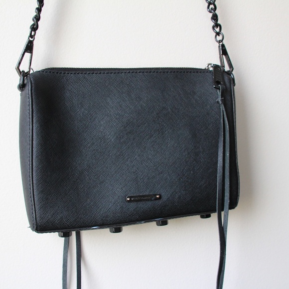 REBECCA MINKOFF Leather Chain-Link Crossbody Bag - Picture 4 of 6